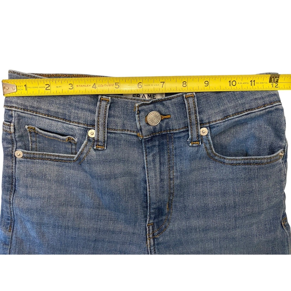 FRAME Luma High Rise Wide Leg Jeans Size 24 Medium Wash Stretch Denim - Picture 5 of 8